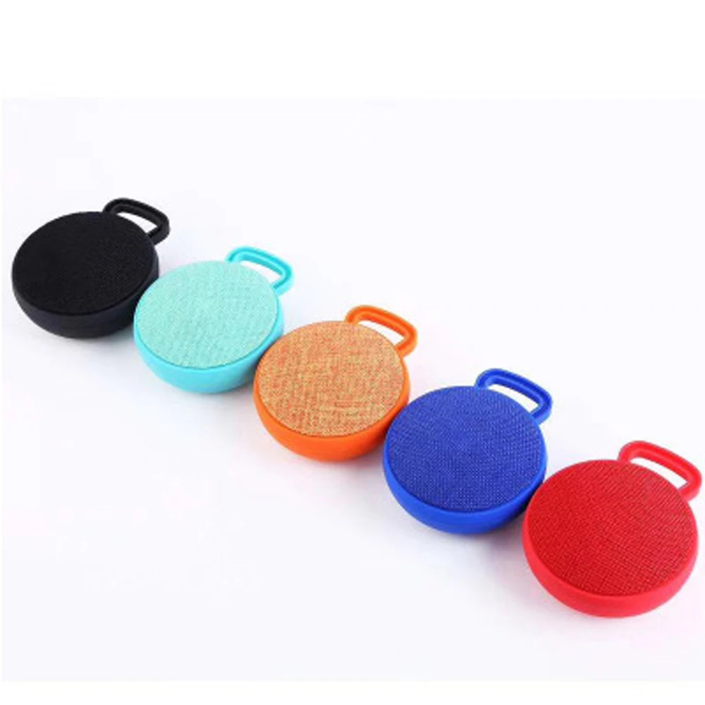 

Newest Outdoor Portable Electronic Gift Bt Speaker Cloth Net Mini Wireless Cloth Art Round Sound Speak MIni Audio, Black,red,blue,orange,mint green