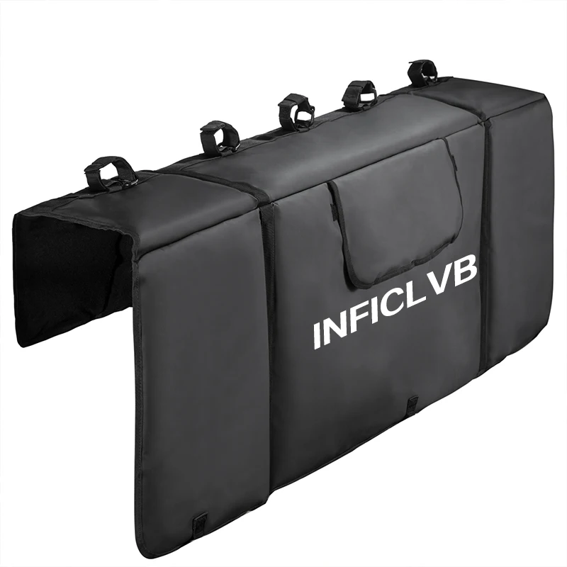 

INFICLVB Tailgate Pad for Mountain Bike, Tailgate Protection Pad with Tool Pockets, Fits Most Truck Carries Up to 5 Bike