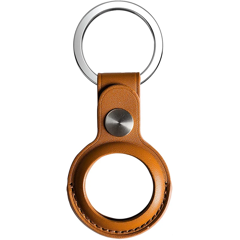 

Original metal keychain Leather Holder Scratch Protective Cover for apple airtag keyholders customized airtag sleutelhanger