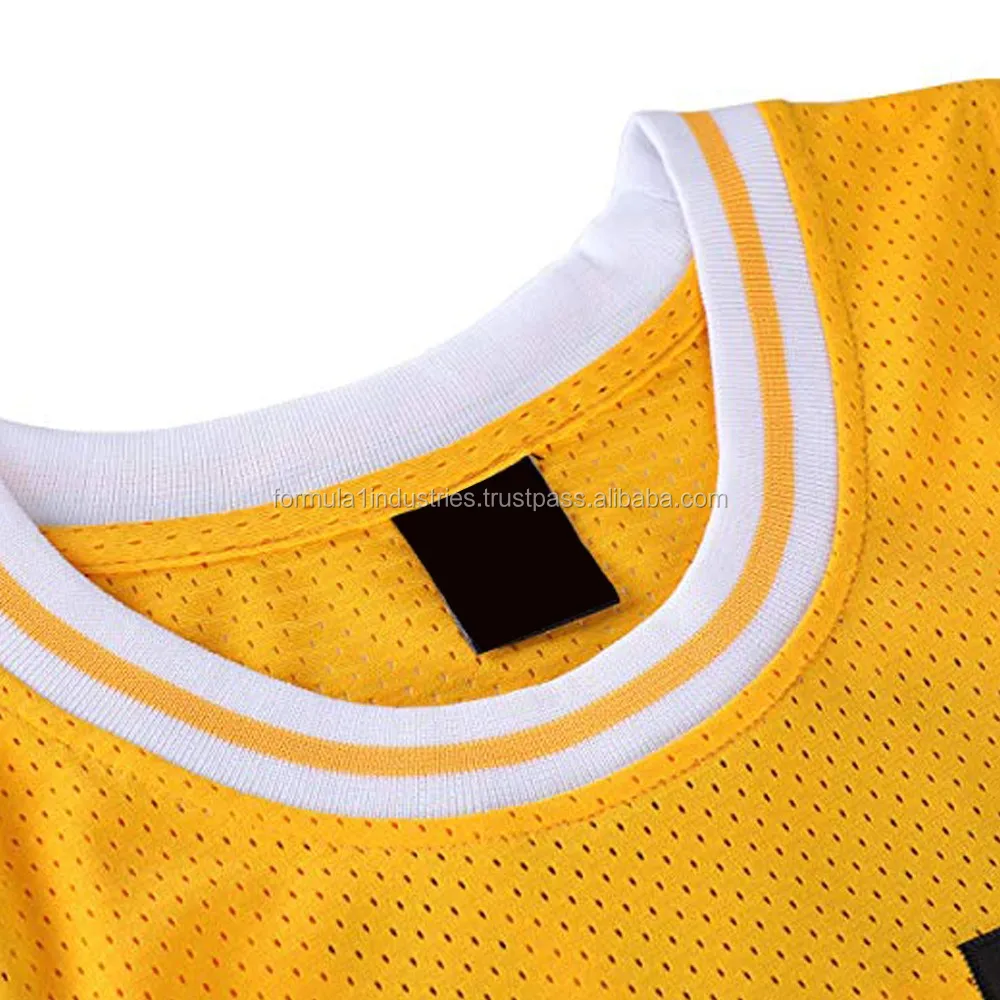 Yellow Color Sublimation Men Basketball Jersey / Custom Basketball Jersey Buy Men Basketball