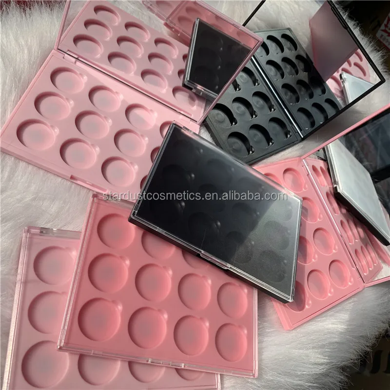 

Private Label 12 PCS Eyeshadow Magnetic Empty Palette 26mm Empty Eyeshadow Container, 3 color types