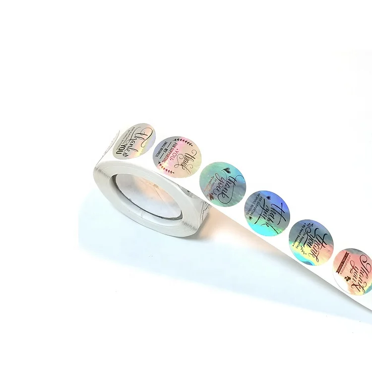 

Hologram Sticker Printing White Thank You Stickers Transparent Thank You Stickers For Small Business