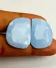 Size 25x19x3mm,Natural Blue Peruvian Opal Rose Cut 2 Pcs Pair Opal Faceted Gemstone For Earring