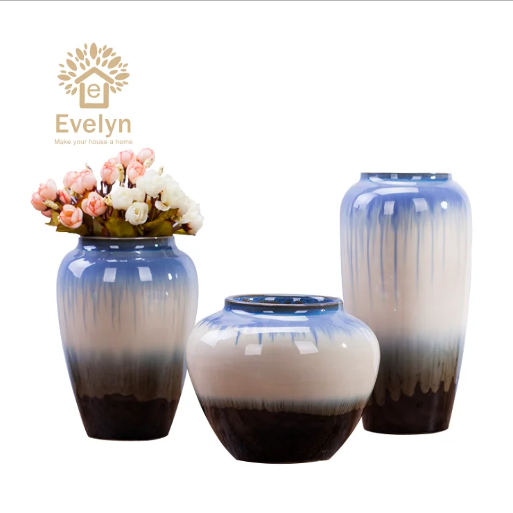 

Trail order modern home decoration antique porcelain ceramic floor vases sets, Colorful