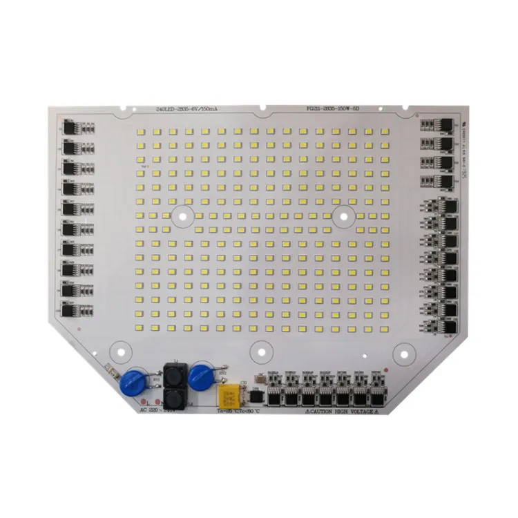 110lm/W  Anti-Surge Class 4KV  CE RoHS Certification  220V AC DOB driverless smd 150W led module pcb board for LED Floodlight