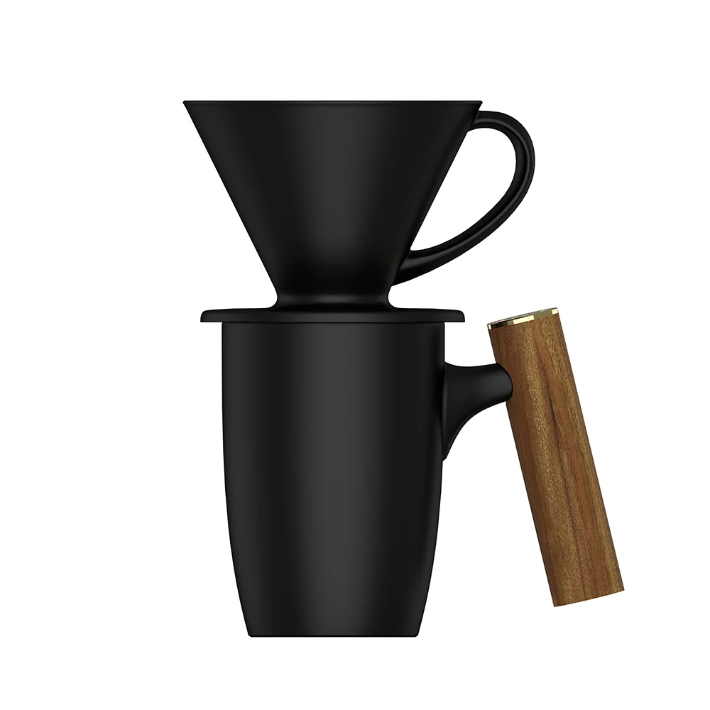 

DHPO New Arrival Portable V60 Ceramic Pour Over Dripper Coffee Maker Set Coffee Dripper with Porcelain Mug for Gif, Black, white, gray, red, blue, green, yellow