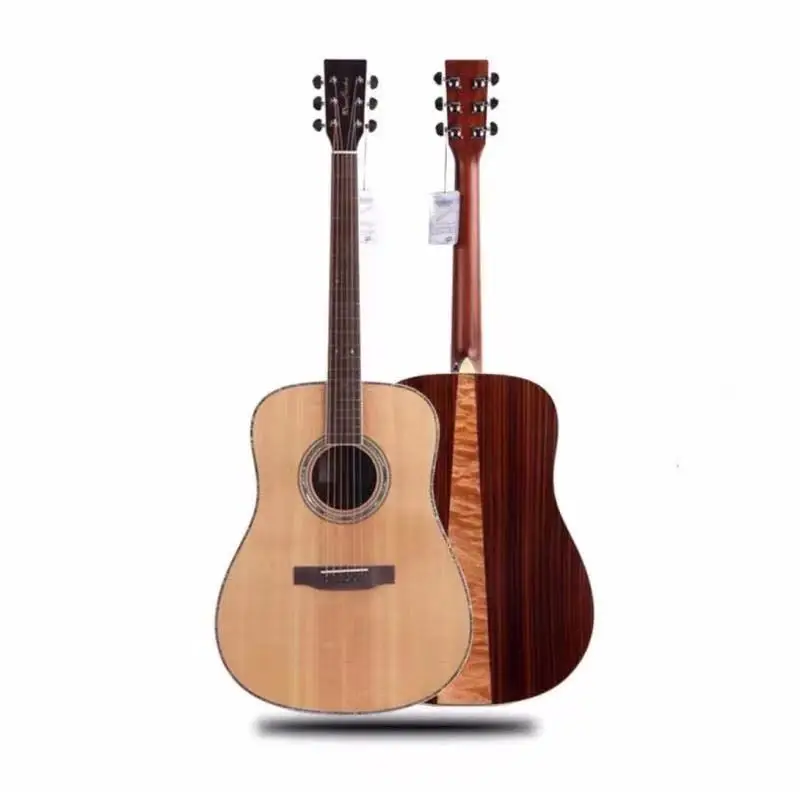 

Free Shipping Acoustic guitar 41 inch Top solid wood guitarra with pickup EQ for Stringed Instruments Musical