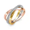 18k Real Diamond Excellent Wedding Ring WHITE & Yellow Gold