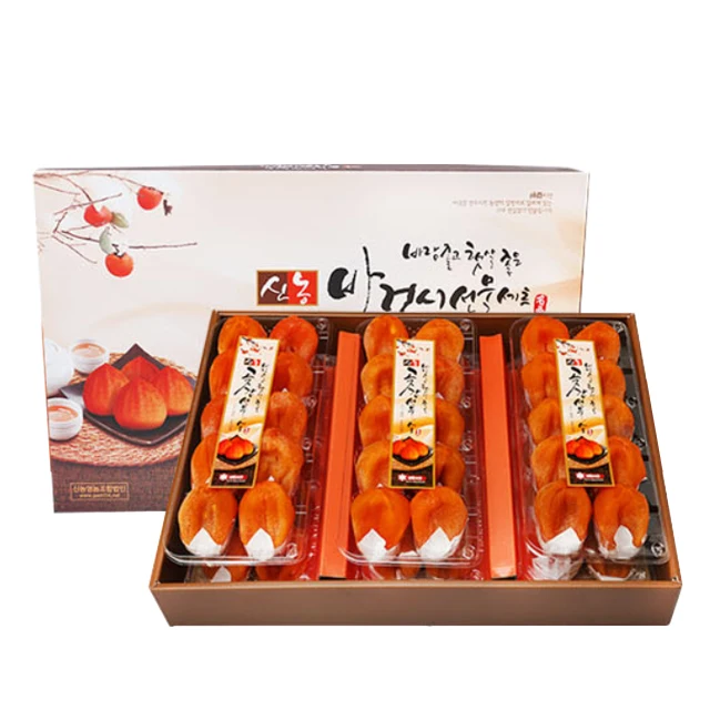 
Korean dried persimmon sweet fruit hoshigaki Shinnong Semi dried 100% Nature 