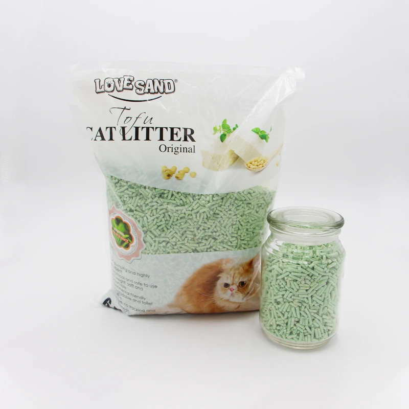 

Pet Cleaning clumping litter Tofu cat litter sell product cat litter price, White