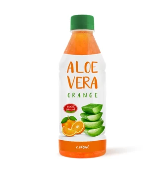 tropical aloe vera drink with orange juice 350ml pet bottled