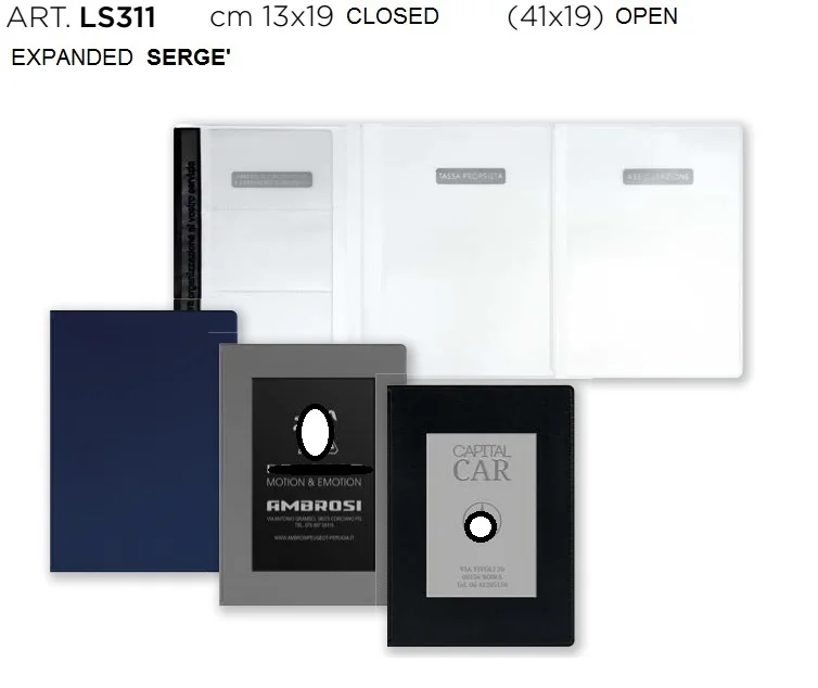 Serge' Custom Pvc Car Document Holder With 3 Inner Pockets And Business