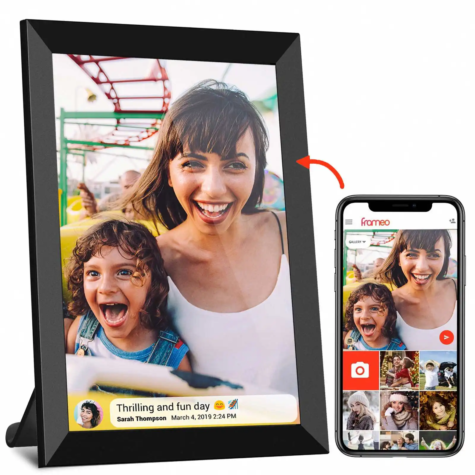 

Frameo Wifi Digital Photo Frame 9.7Inch 1366*768 Ips smart photo frame