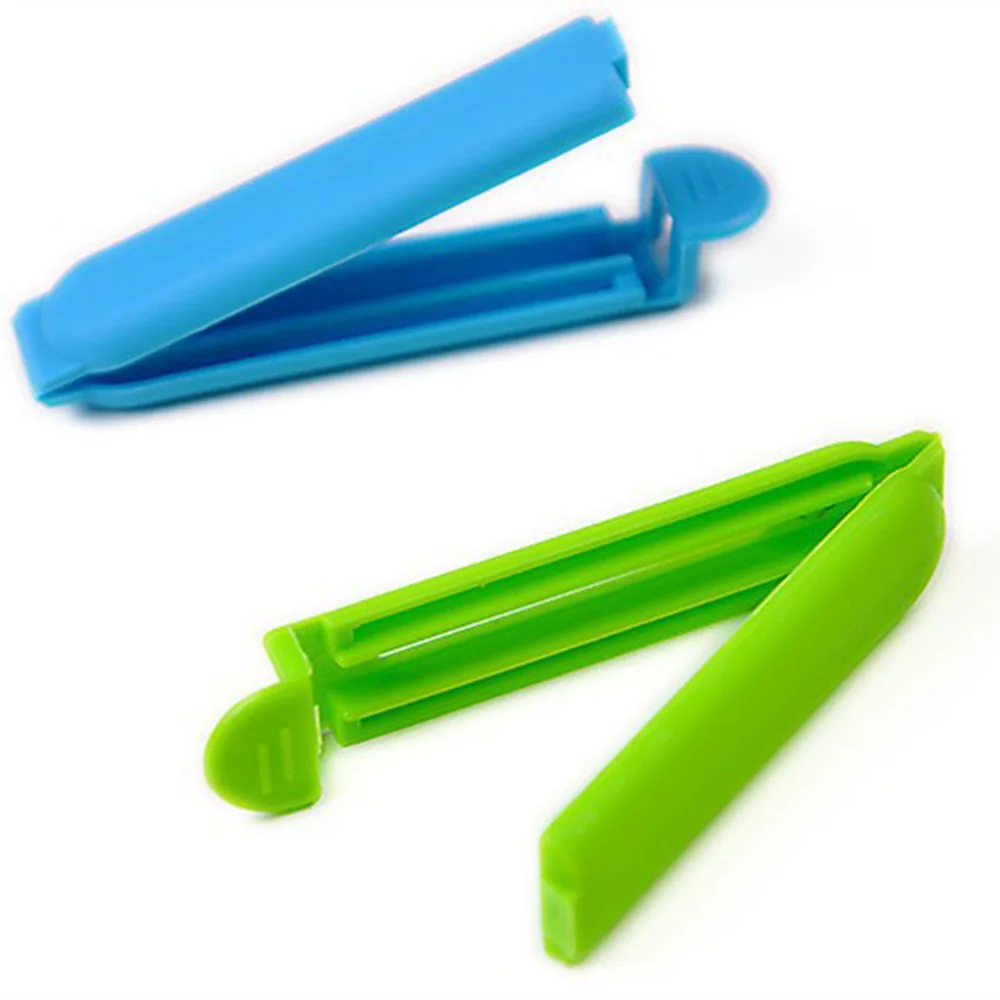 

DLSEALS 12pcs food clips bag sealing clip plastic, Black