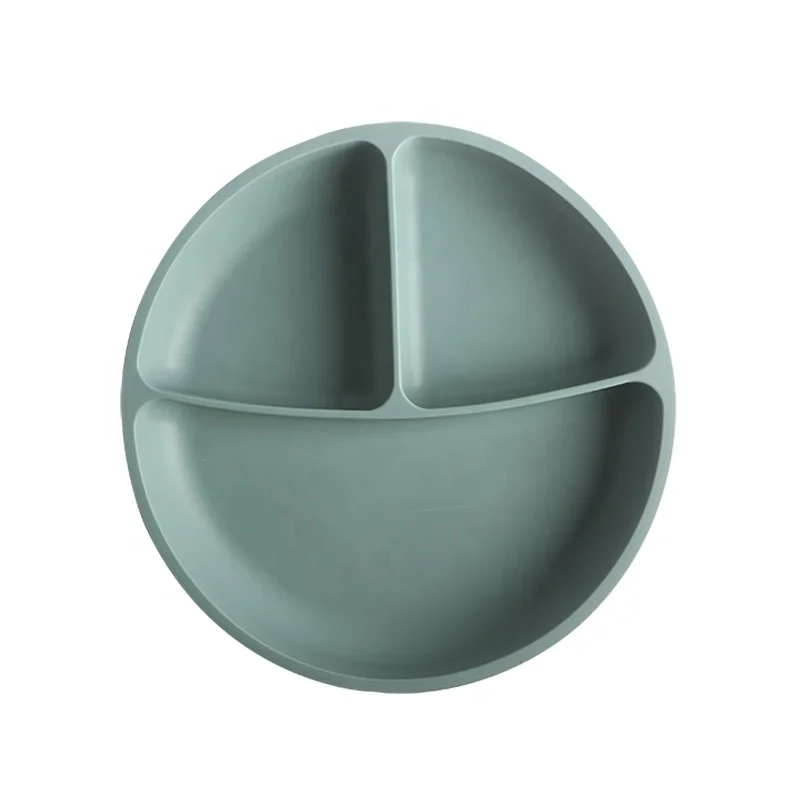 

Custom Silicone Suction Kids Baby Bowl Tableware Suction Dishes Plate Set Children Dinning Toddler Baby Divided Plate