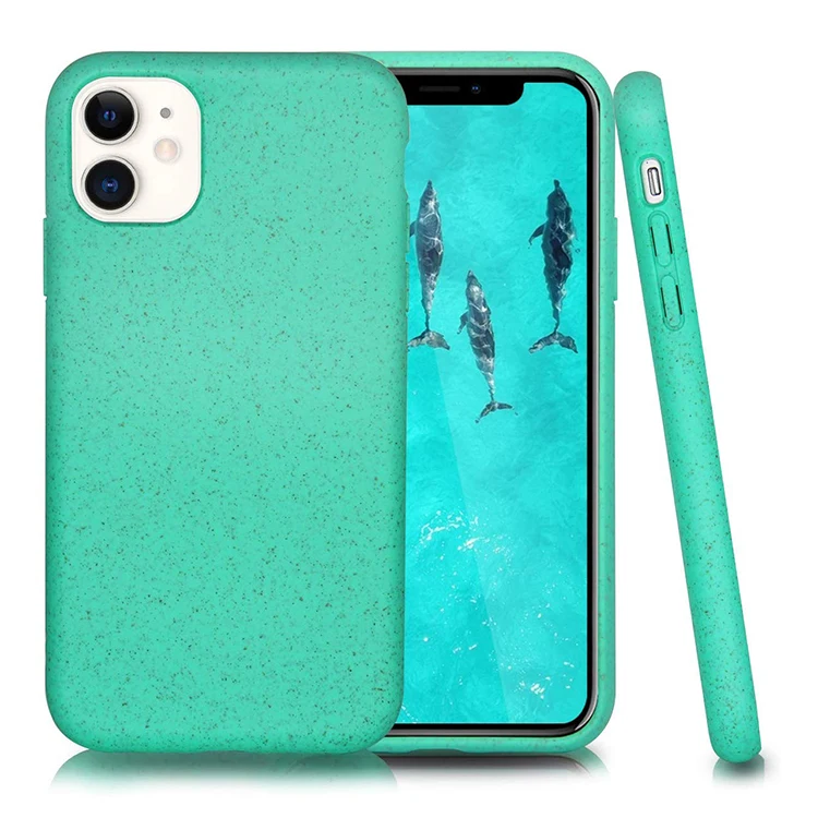 

Compostable Recycled Plastic Ultra-Slim Full Body Eco-Friendly Biodegradable Phone Case for iPhone 11 12 Pro Max Mini X XS XR