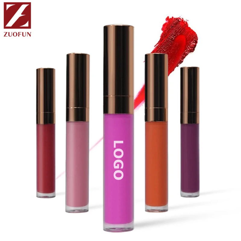 

ZUOFUN LOGO custom OEM ODM wholesale cheap sexy lipsick lip gloss