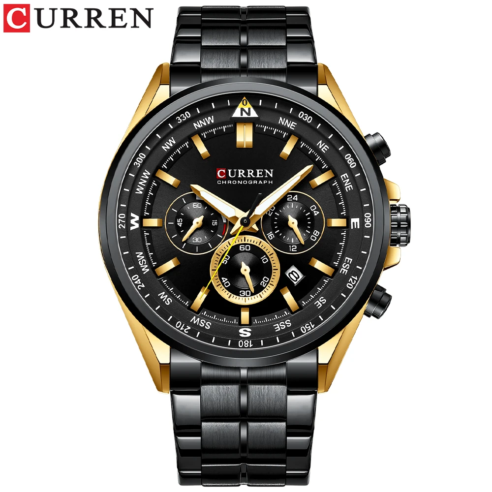 

CURREN 8399 Men Watch Luxury Sports Quartz Mens Watches Full Steel Waterproof Chronograph Wristwatch Men Relogio Masculino