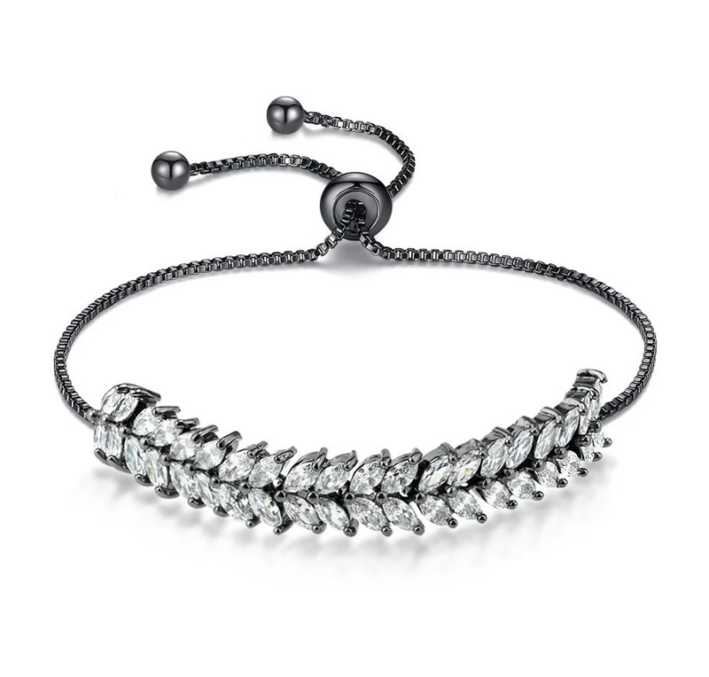 

Adjustable 18k Gold Plated Chain Zircon Bracelet For Women