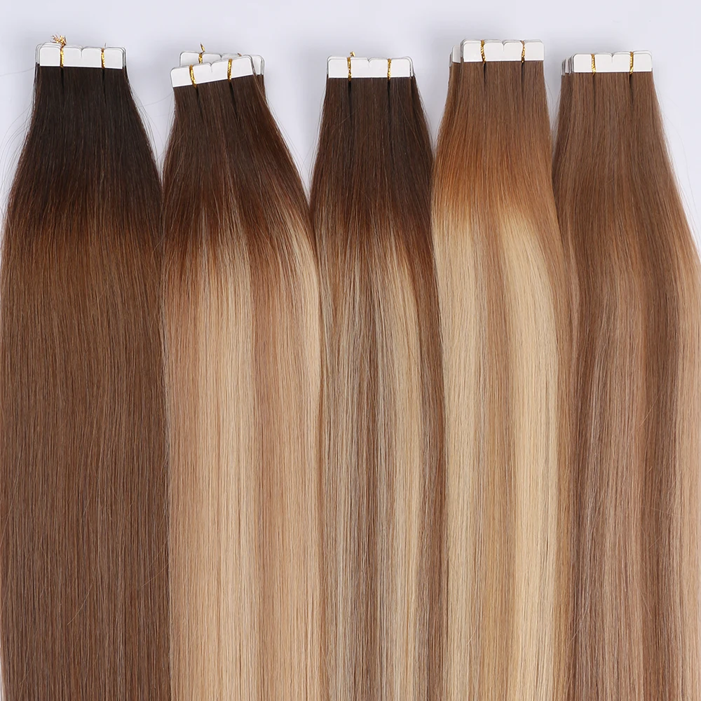 

One Stop OEM packaging Salon Supply Remy Braid Hair Extension, PU Tape In Hair, Natural colors