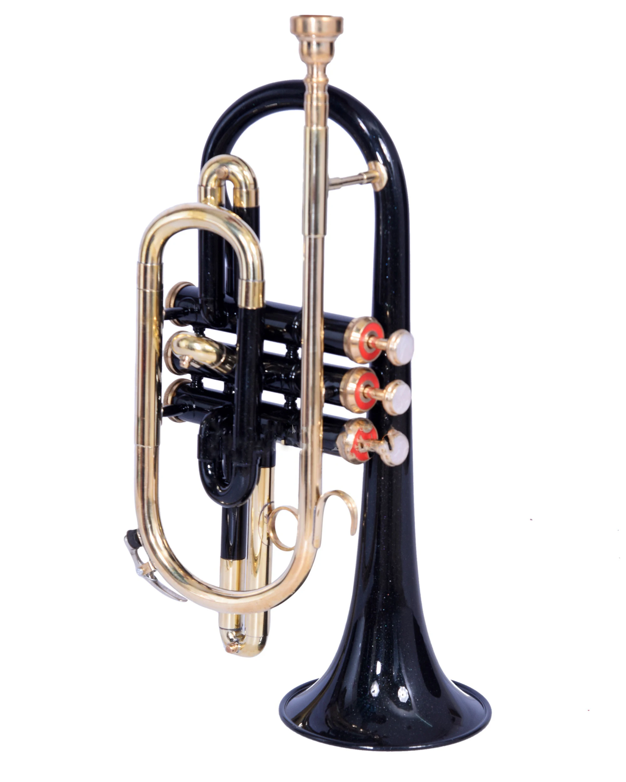 NASIR ALI NEW PROFESSIONAL  BLACK CORNET BB PITCH PREMIUM  QUALITY WITH INCLUDE HARDCASE AND MOUTHPIECE