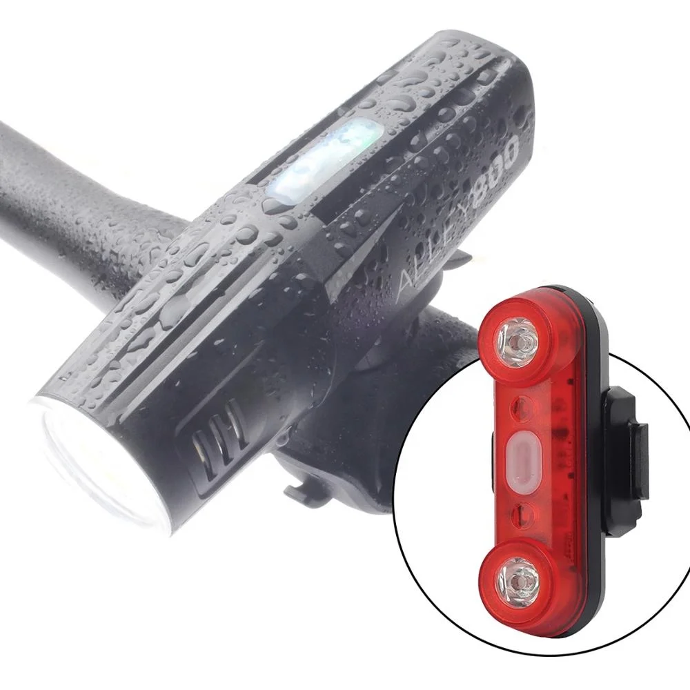 

New Arrival 2020 Rechargeable LED bike light set 800 Lumen Front and Back, Black