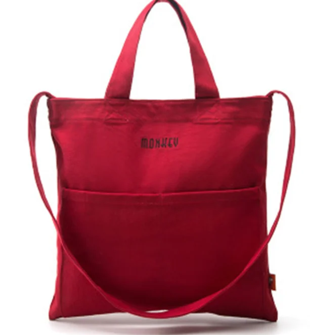 

Women Vegan Handbag Tote Shoulder Crossbody Strap Bag Canvas Cotton, Nature/customized color