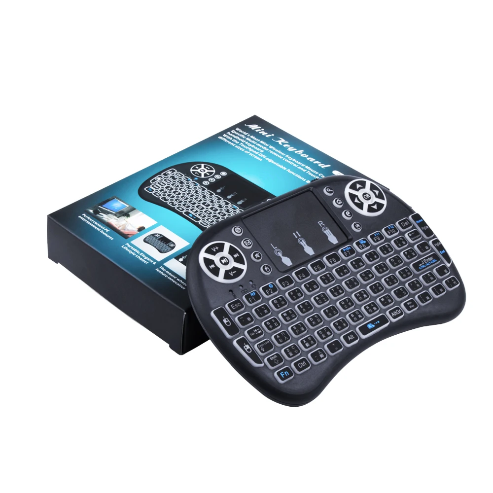 

Mini Wireless Keyboard Gaming 2.4Ghz Built-in High Sensitive Smart Led Backlit I8 Keyboard