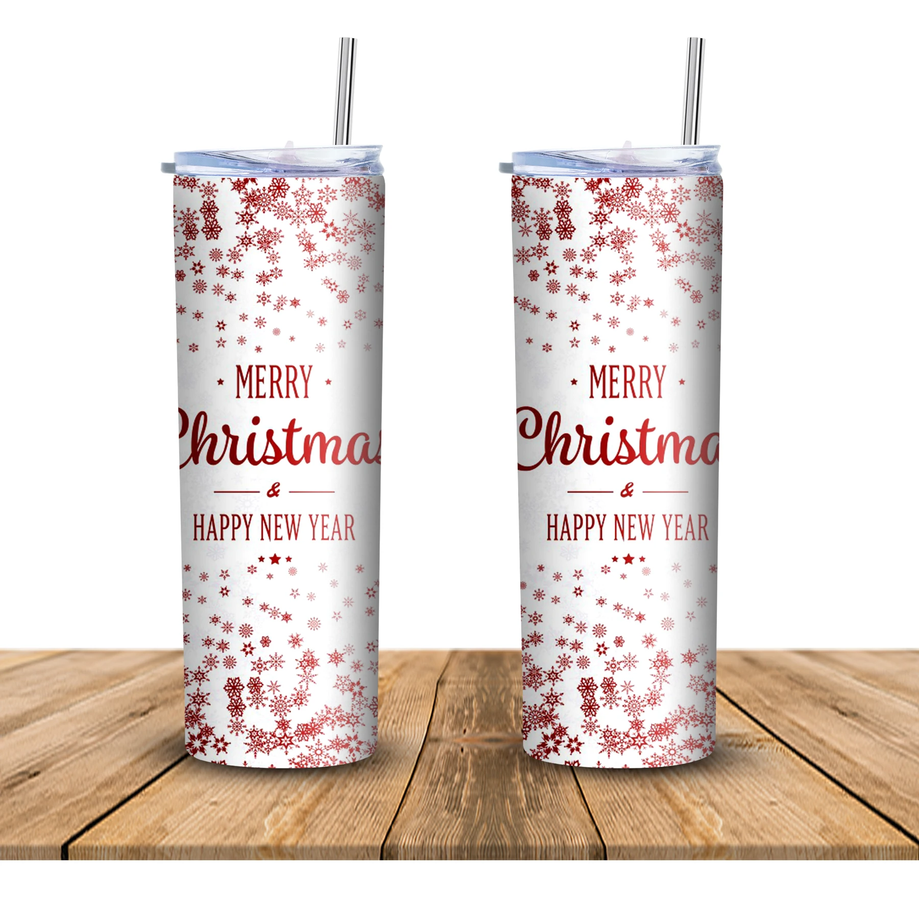 

WeVi 2022 Christmas mug Double Walled Vacuum Insulated Straight mugs with custom design, Black, glow in the dark