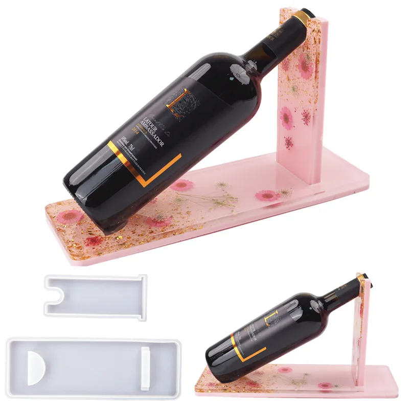 

R288 Wine Bottle Holder Resin Mold Stand Mould Silicone Wine Holder Molds For Home Decoration, Stocked / cusomized