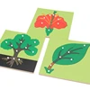Montessori children exercise hand-on ability plant shape matching wooden jigsaw puzzle toy