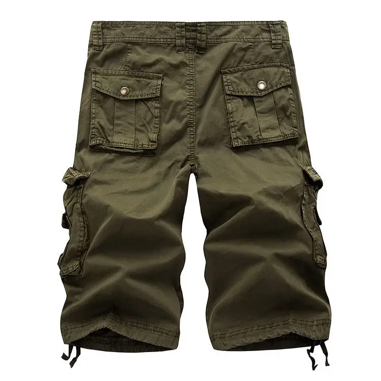 

Knee Length Black Men Camo Casual Cargo Shorts
