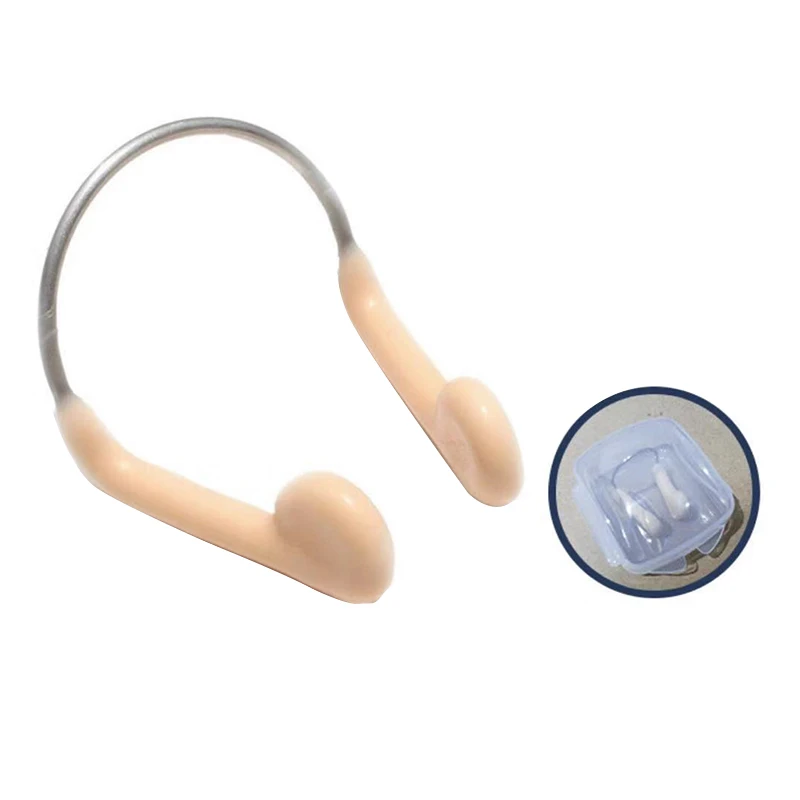 

Flesh-colored Stainless steel wire nose clip suit swim waterproof product