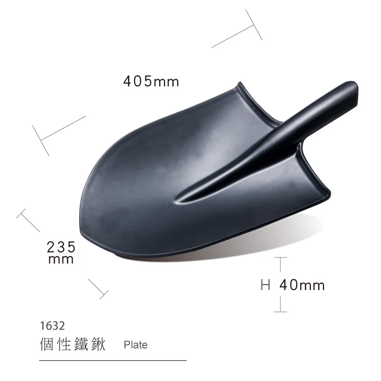

Melamine diversity plate shovel plate dinnerware serving plate, Black