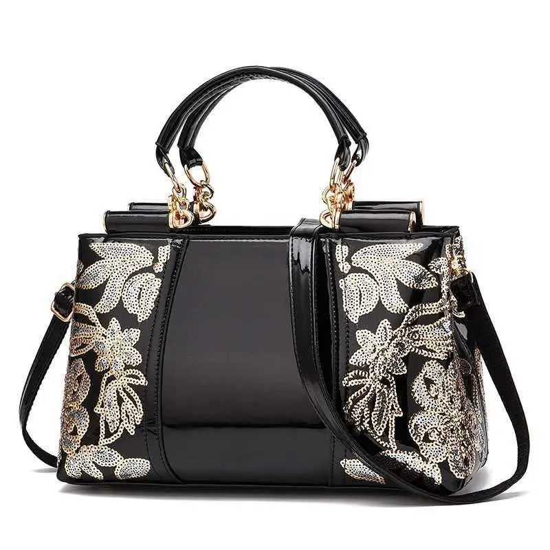 

Ladies Floral Embroidery Handbag Pu Leather Tote Bag Luxury Handbag For Woman 2021