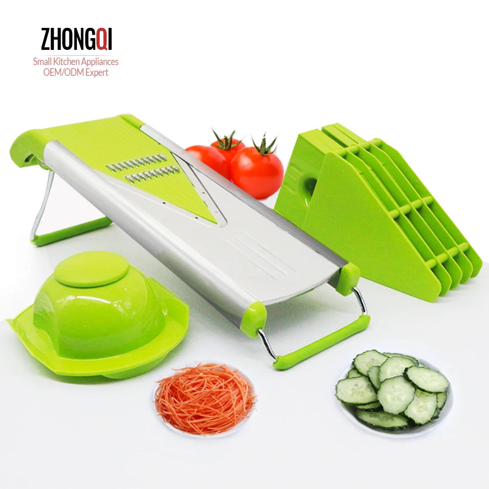 

Six In One Slicer Easy Hand Control Food Green Speedy Chopper Multifunctional Safe Slicer Grater Fruit Vegetable Cutter