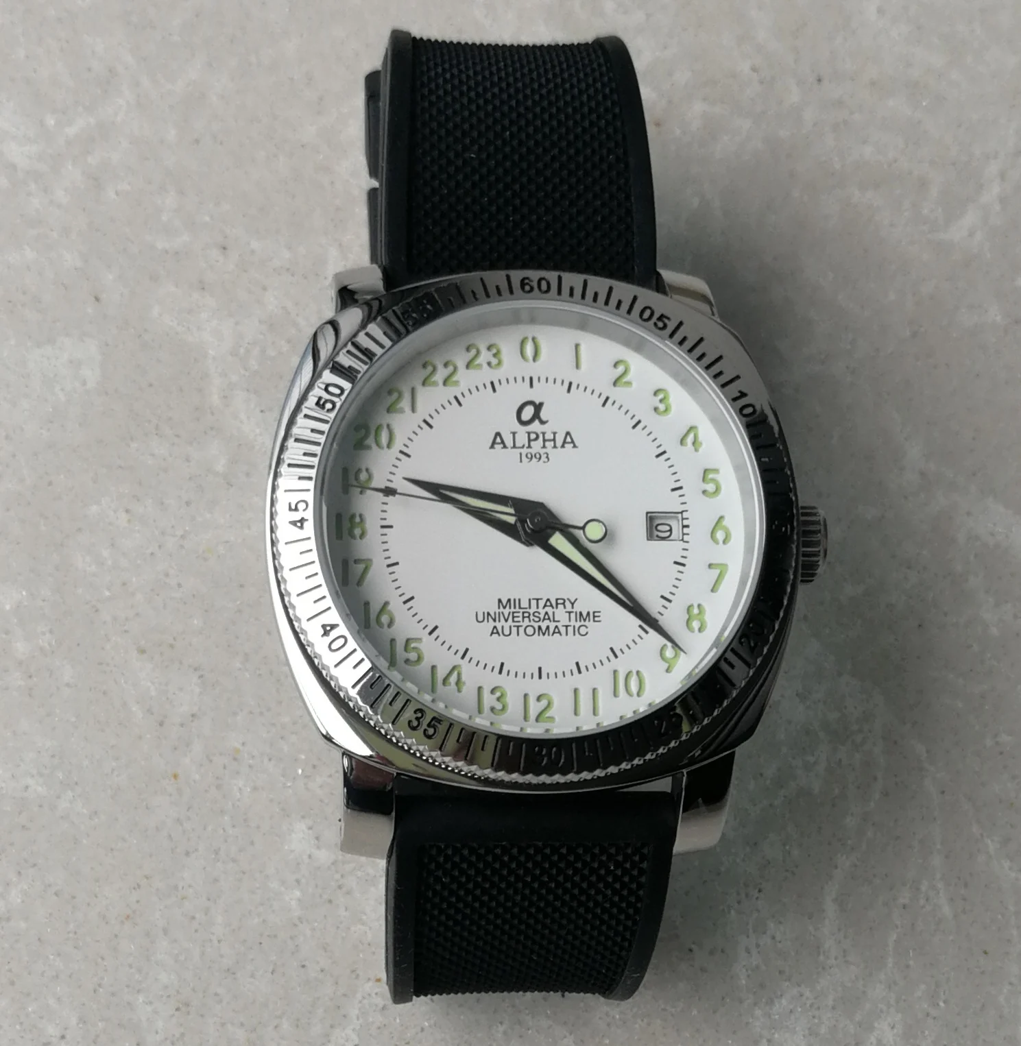 Alpha military universal deals time automatic watch