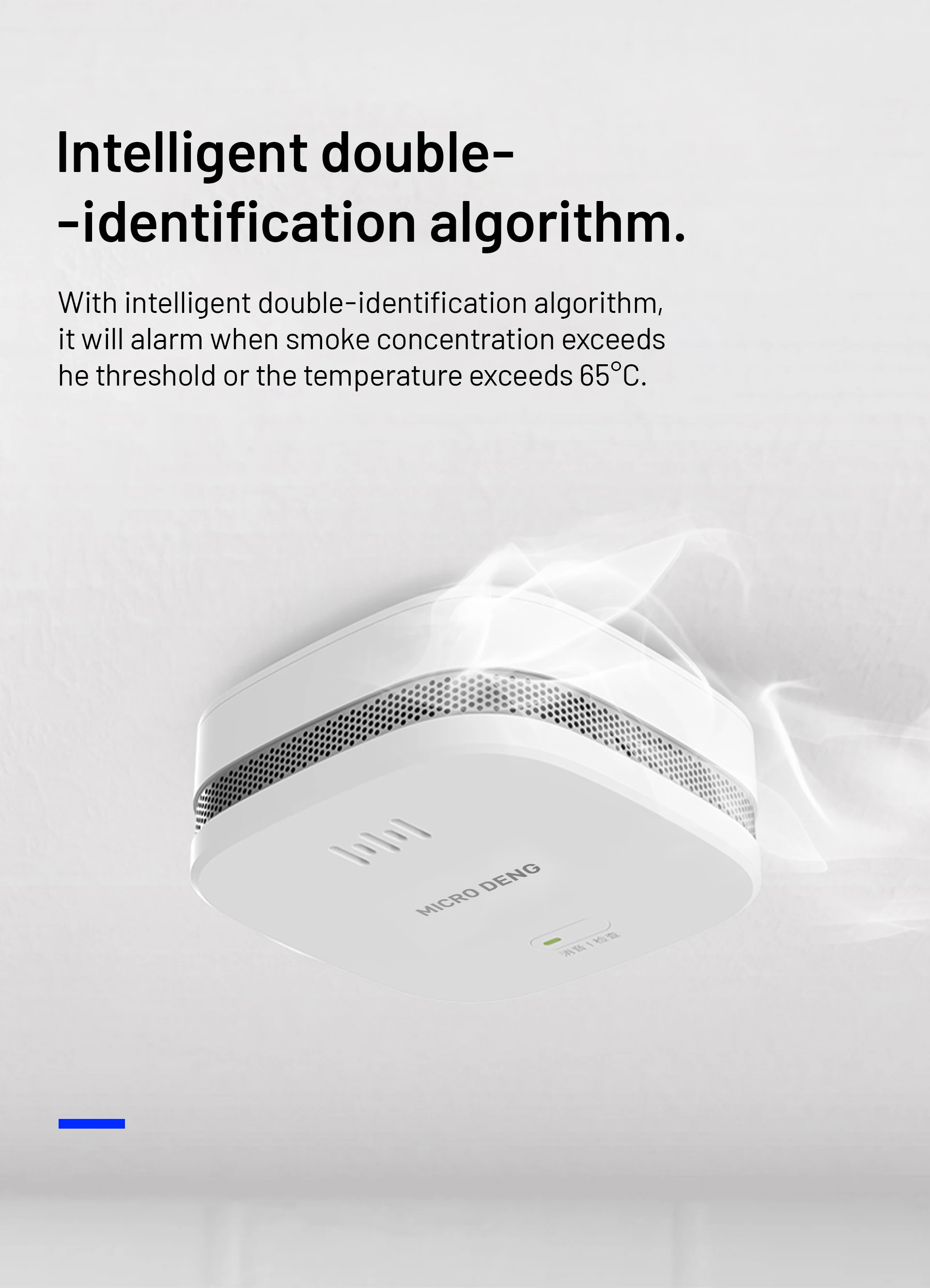 Smart Home Solution Appliances Wireless WiFi Zigbee Smoke Detector Motion Sensor Fire Alarm Sensor with Battery Operated - ANKUX.COM