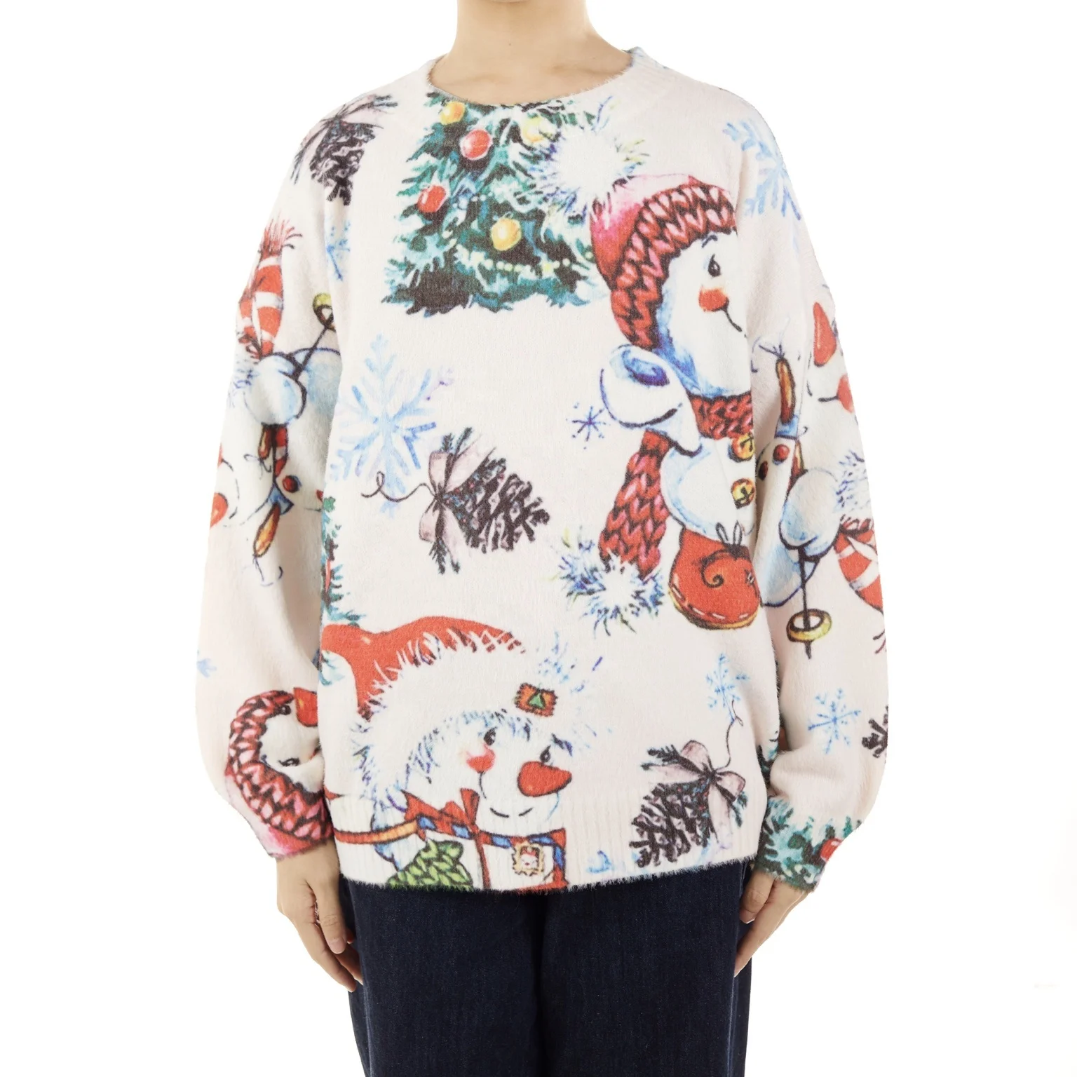 

YINJ Custom 2021 Holiday Winter Long Sleeve Cartoon Men Knitted Acrylic Ugly Christmas Sweater Customized, Customized color