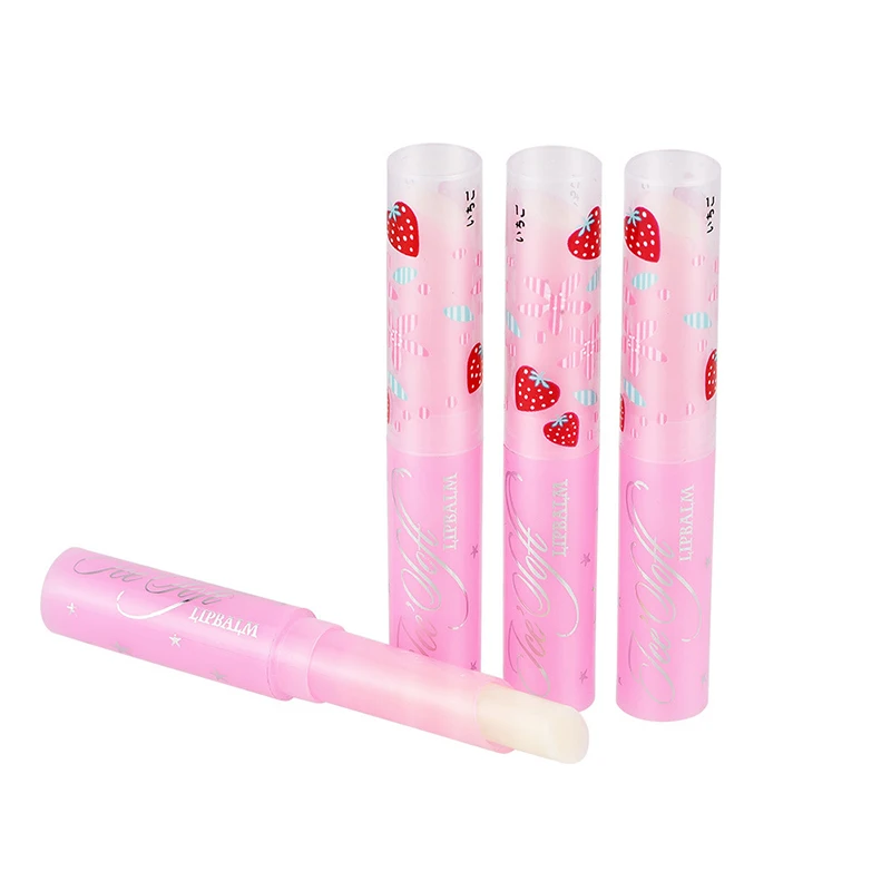 

2020 new small strawberry color changing lip balm moisturizing moisturizing temperature changing lipstick ladies lip balm wholes, Custom-made