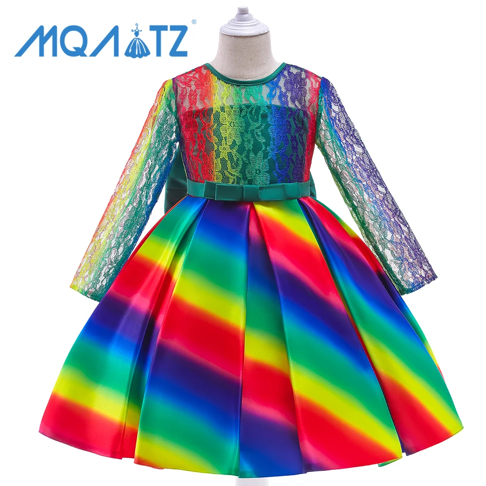 

MQATZ New Designs Girls Party Baby Dresses Kids Wedding Lace Birthday Ball Gown 3-12Years