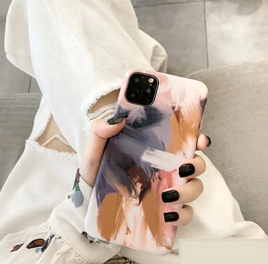 

Art Oil Painting Landscape Clouds Phone Case For iPhone 11 Pro Max Xr Xs Max X 7 7 Puls 8 Puls Cases Soft Silicone Cover