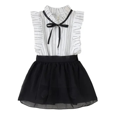 Fashion  Kids Baby striped Clothes set dress for girl