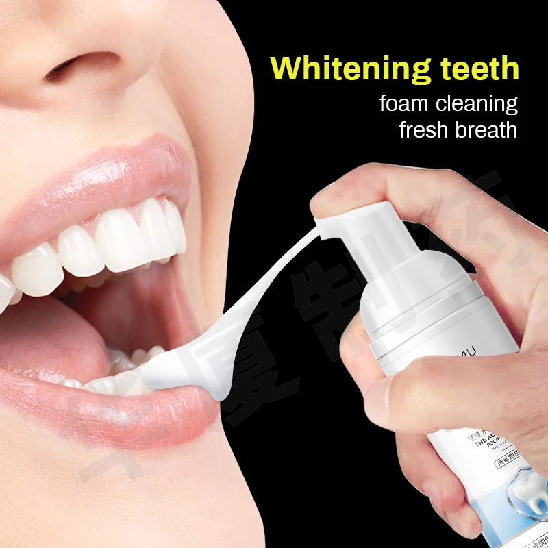 

Private Label orange Mint Flavor Teeth Cleaning Mousse Nature Herbal Teeth Whitening Foam Toothpaste Oral Hygiene Care