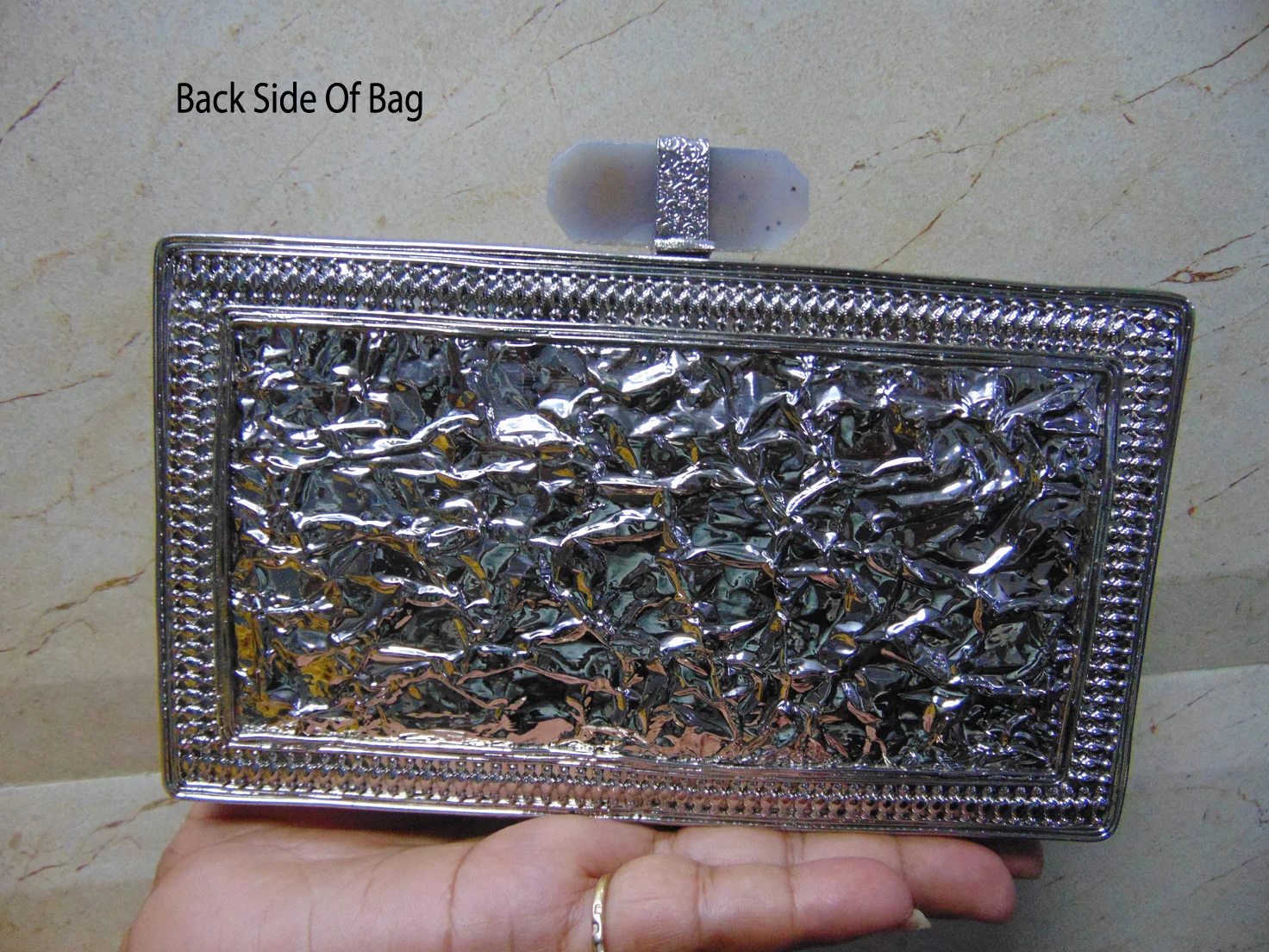 Handmade shell Mother of Pearl bag Metal purse stone wallet sling bag clutch Eid 