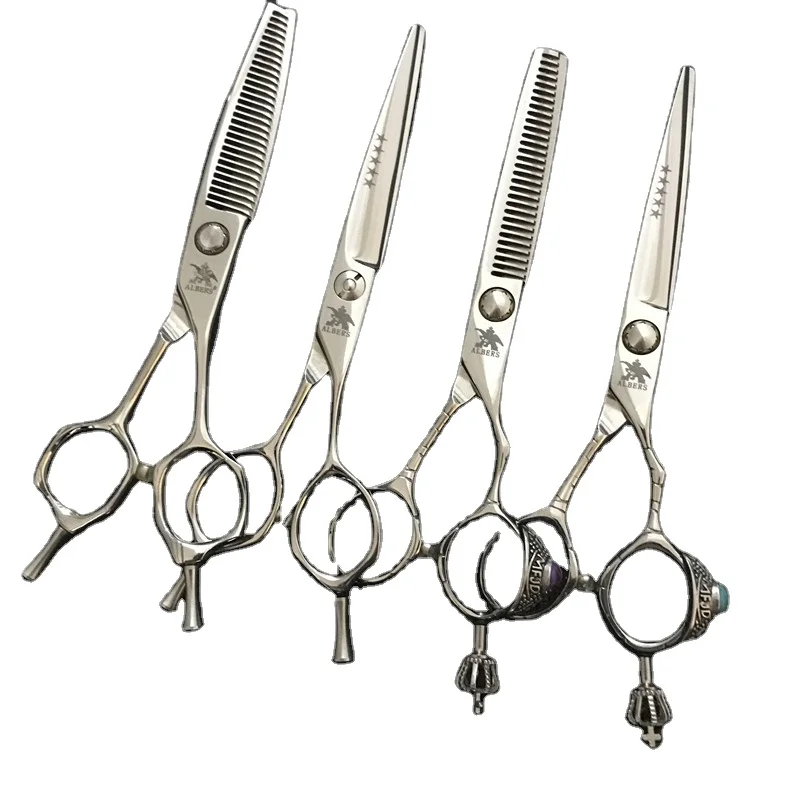 

Professional Hairdressing Trimming Barber Salon Japanese VG10 Stainless Steel hair cutting scissors, Silver