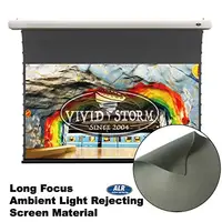 

VIVIDSTORM Slimline Electric Tab-tensioned Drop Down Screen, 120-inch 16:9, Ceiling and Wall,Ambient Light Rejecting,VMSLALR120H