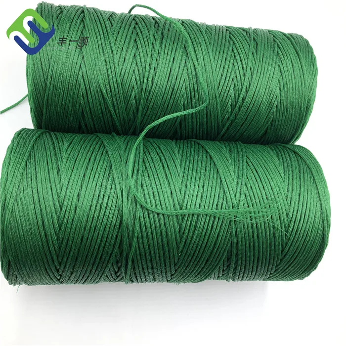 Temno zelene barve 4 mm PE votla pletena vrv za nogometno mrežo