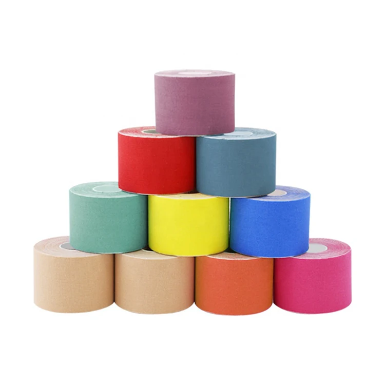 

BLUENJOY Four Way Stretch Kinesiology Tape Precut Sports Muscle Tape For Shoulder, Colorful eelastic waterproof kineisology tape