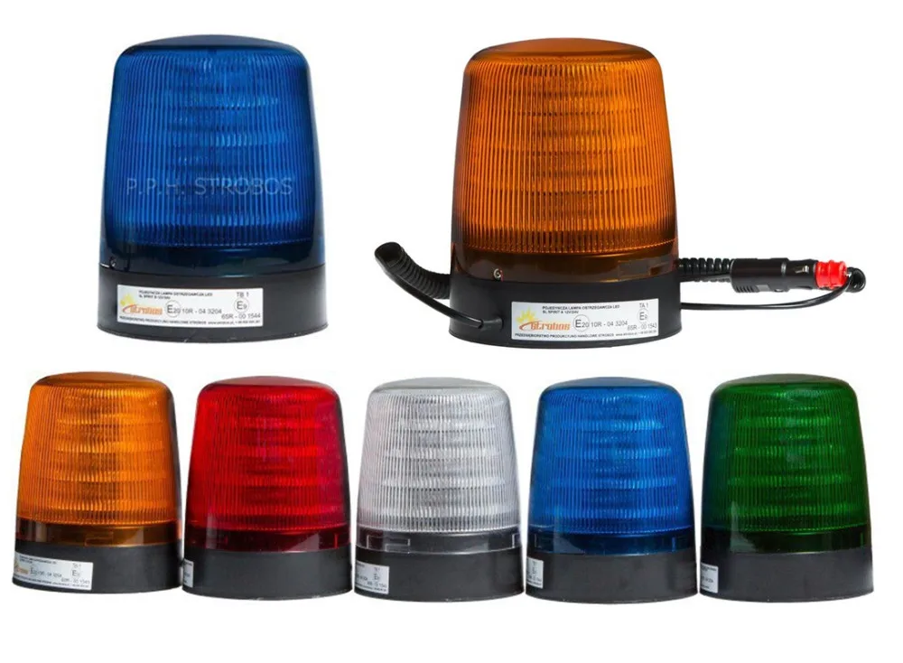 2V Solar Flashing Strobe Beacon Emergency LED Warning Light Car Auto Lamp